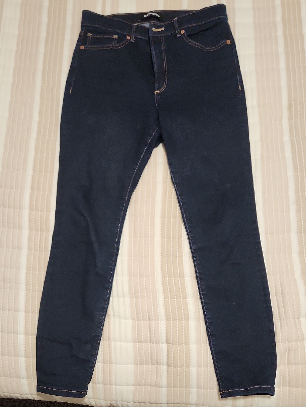 Express Women's Dark Navy Skinny Jeans